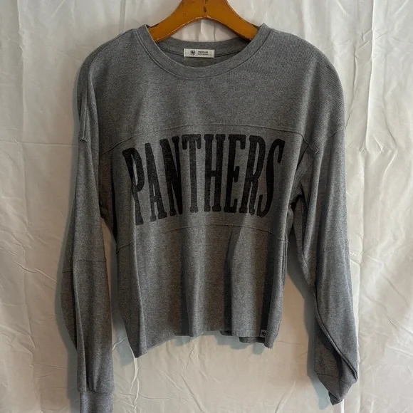 47 Brand Gray Panthers Women's Crew Neck Sweater - Picture 2 of 7